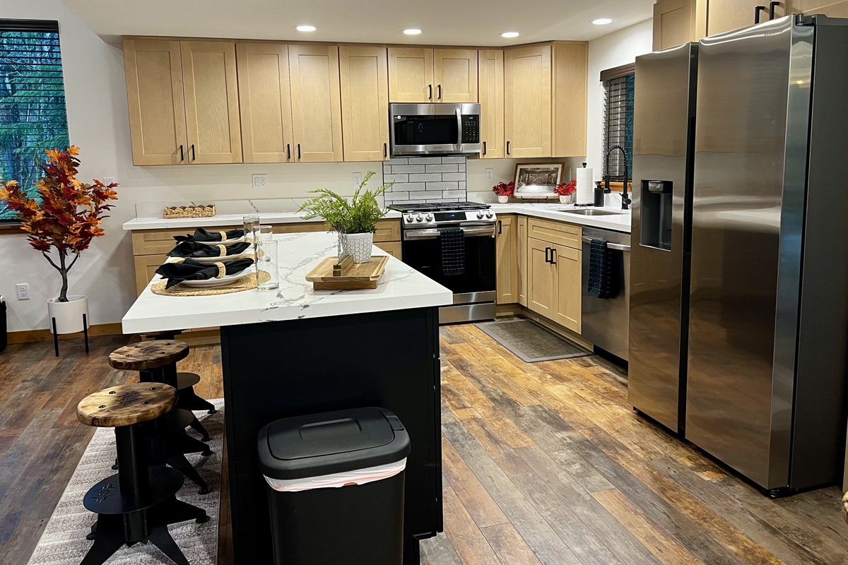 Fully stocked kitchen