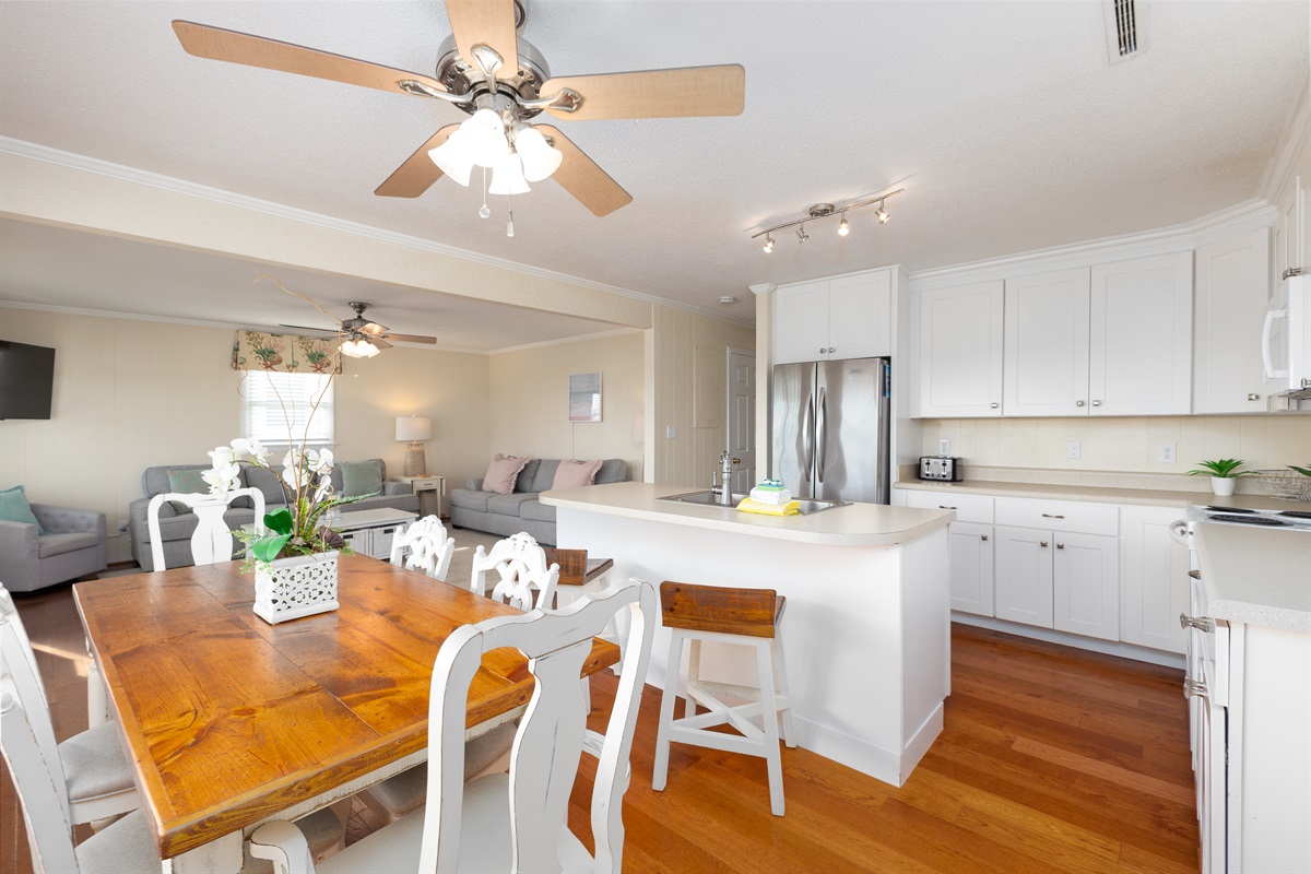 Kitchen with a spacious dining area for family meals