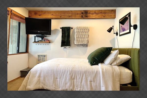 Full-size bed.