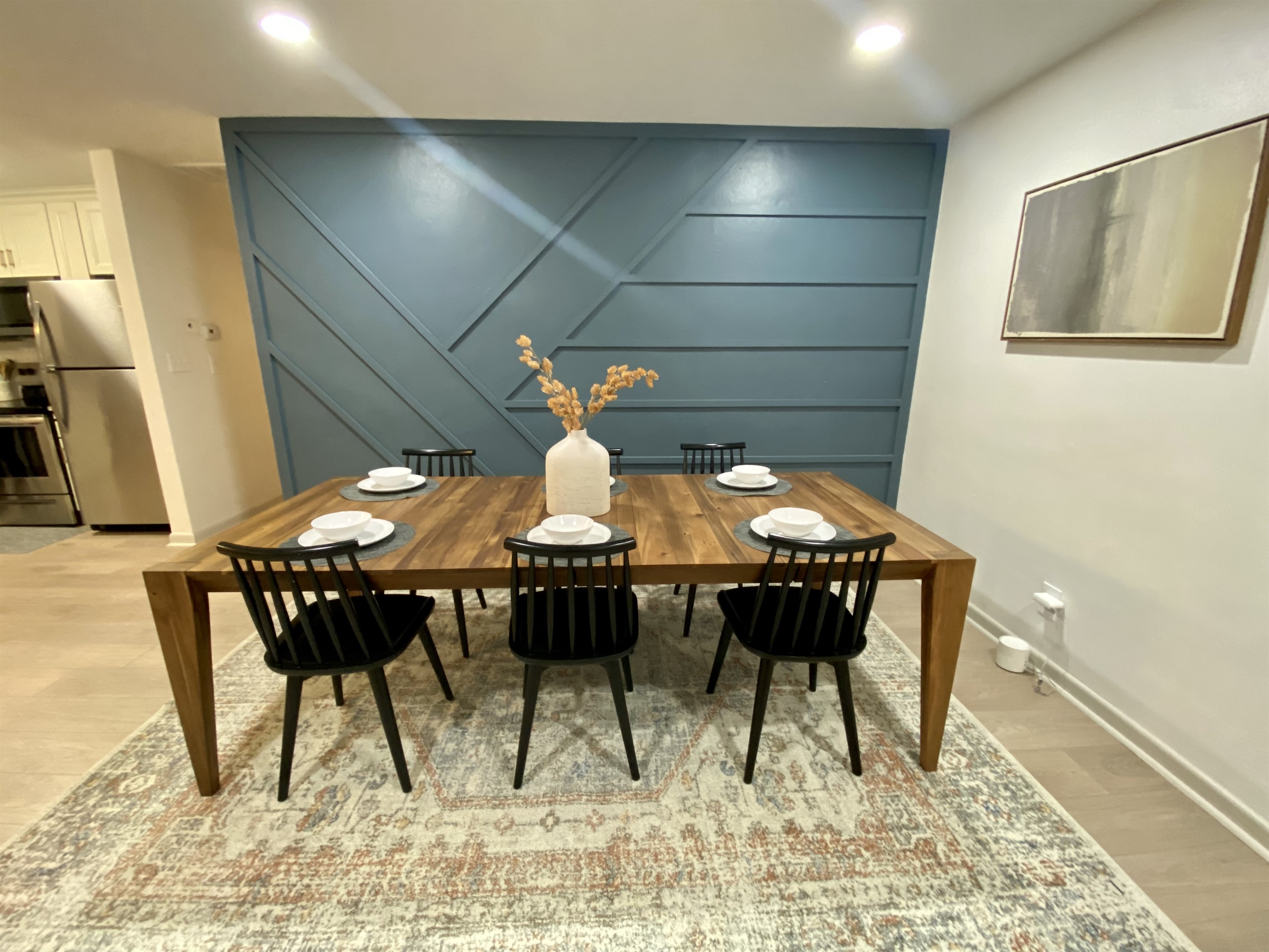 Dining Room off the kitchen that seats 6 and more...