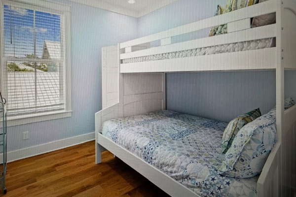 Queen Bedroom Upstairs #2 (will be a queen over queen bunk)