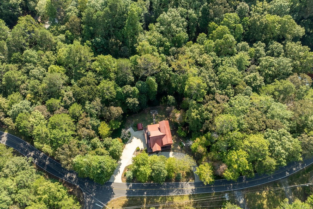 Drone shot from high up.