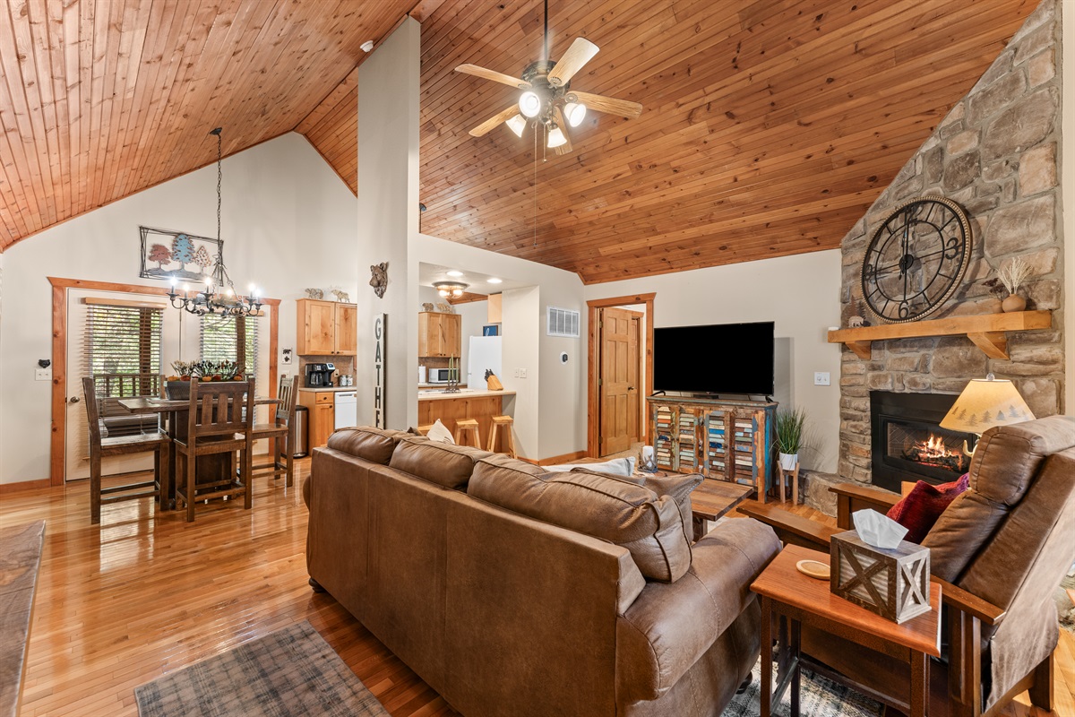 Living room and dinning room