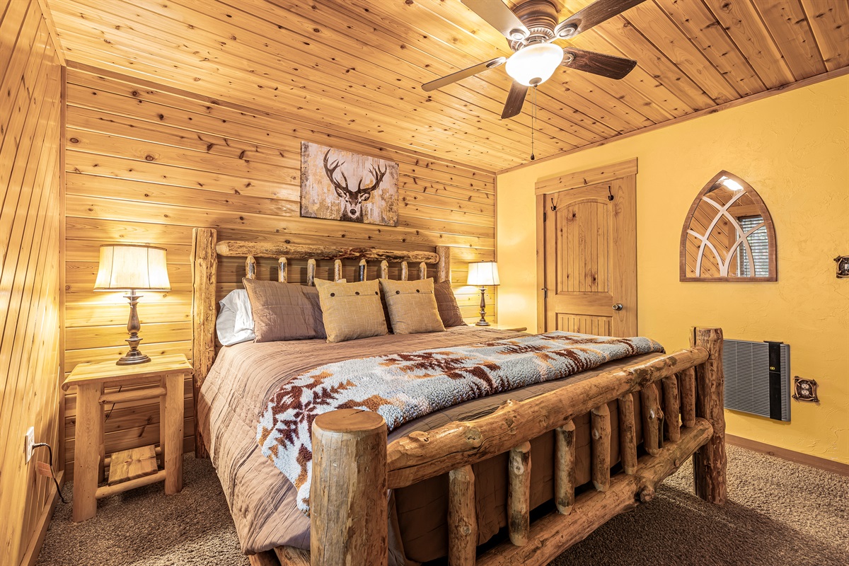 Bedroom #2 w/ king sized bed and private ensuite bathroom