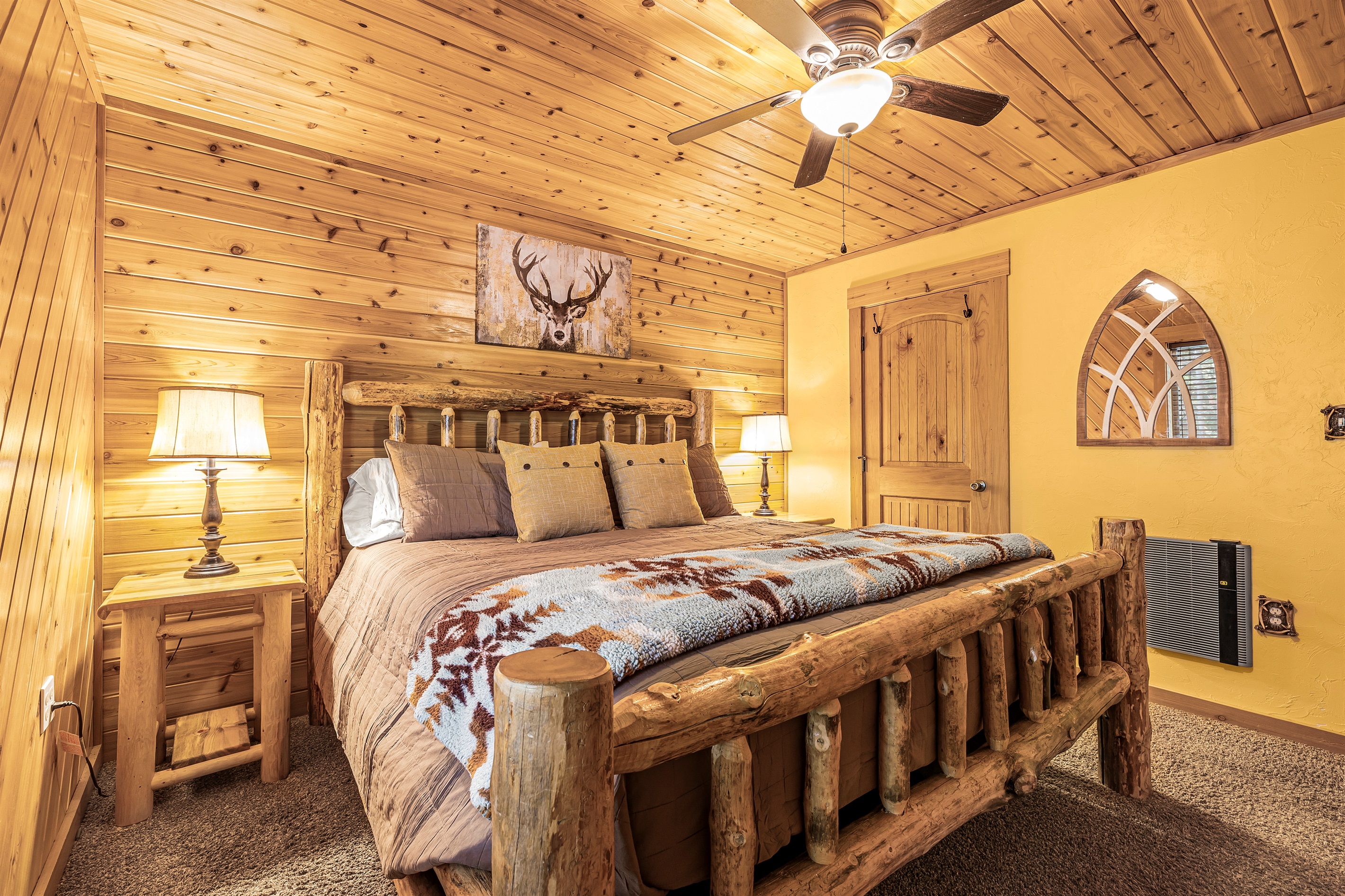 Bedroom #2 w/ king sized bed and private ensuite bathroom