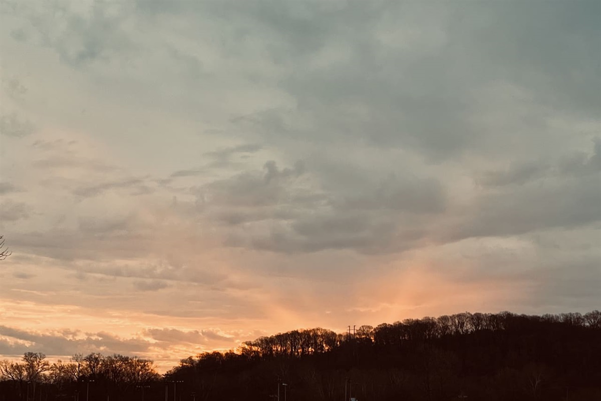 Morning magic from the front porch—grateful for the little things ☀️