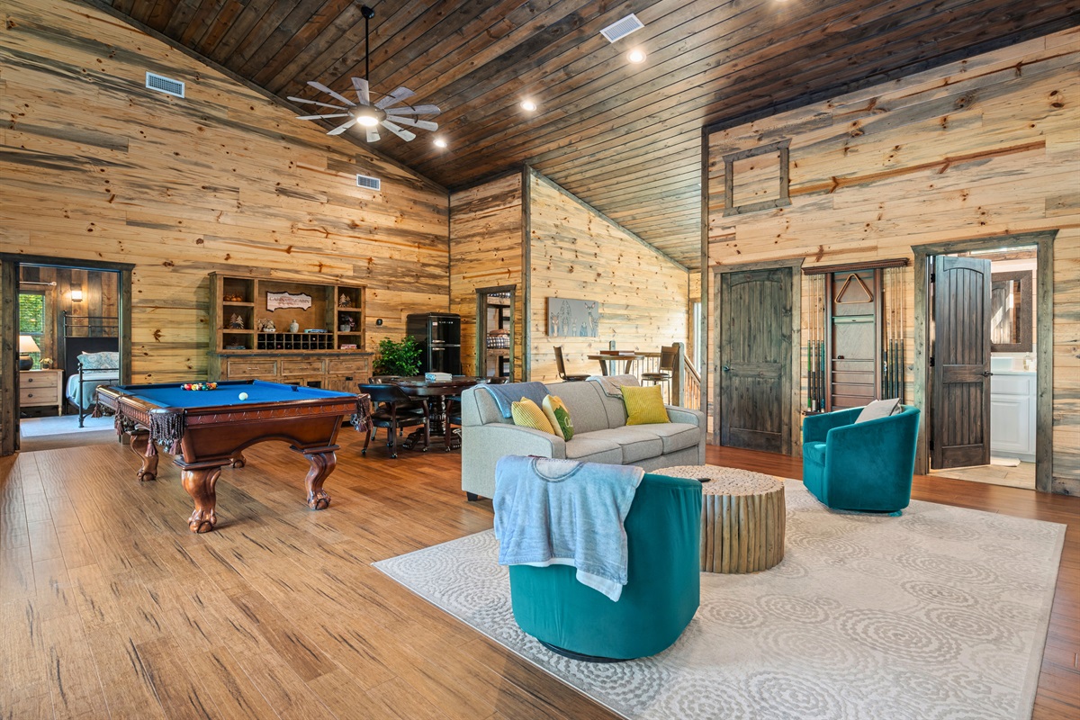This loft area is great for unwinding with board games, a movie, or just spending time with loved ones.