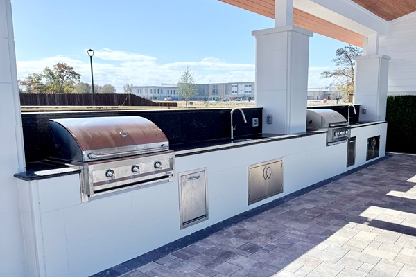 Two complete outdoor kitchens for your use