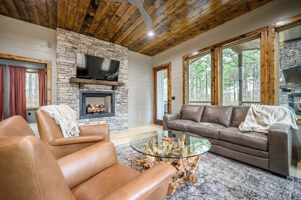 Cozy living room with smart TV