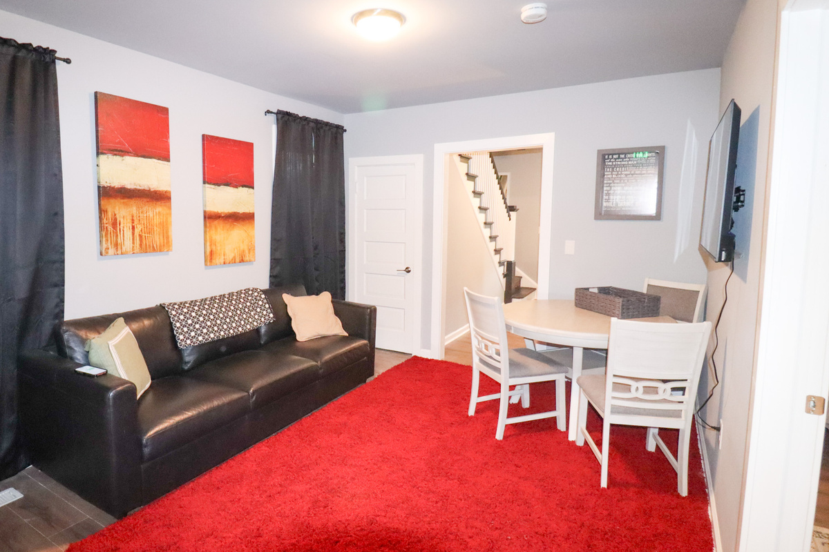 Additional downstairs living area gives everyone extra space to relax