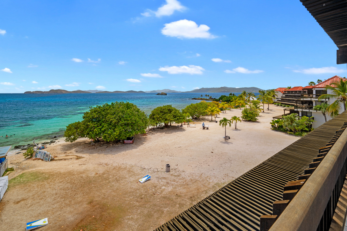 Wake up to endless shades of blue stretching across the Caribbean Sea.