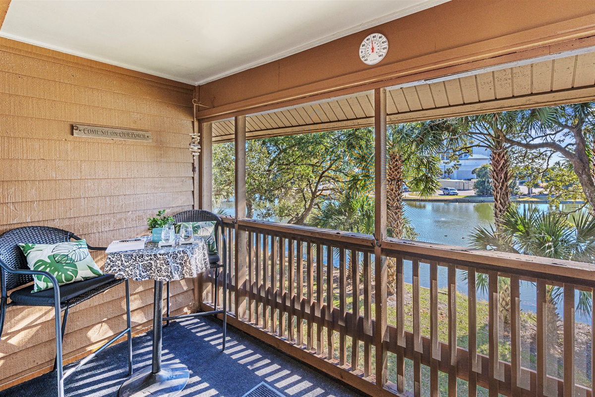 Screened in back deck