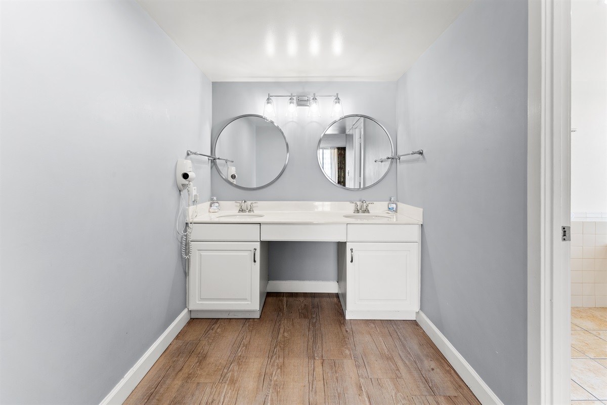 Main Bathroom with double sinks