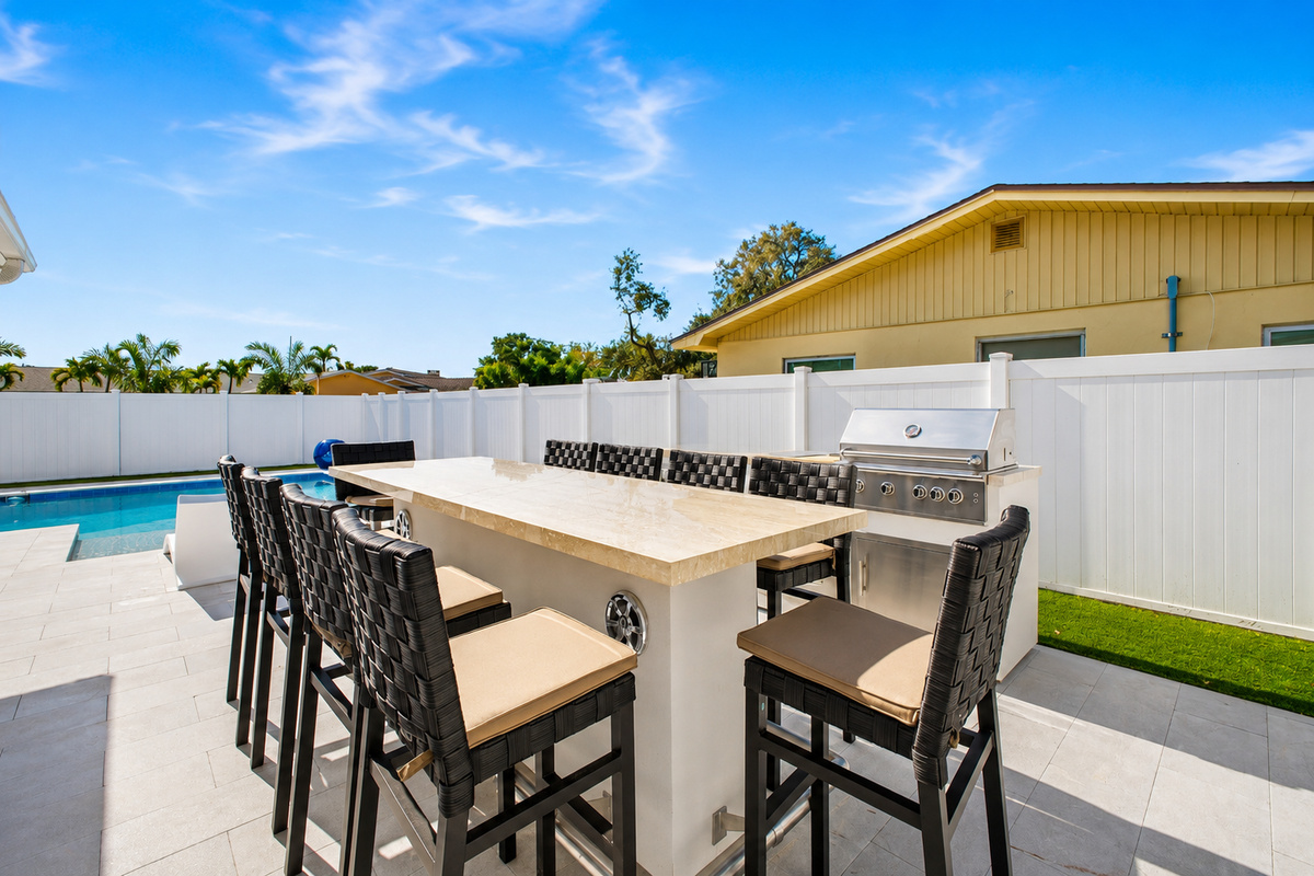 Outdoor dining table