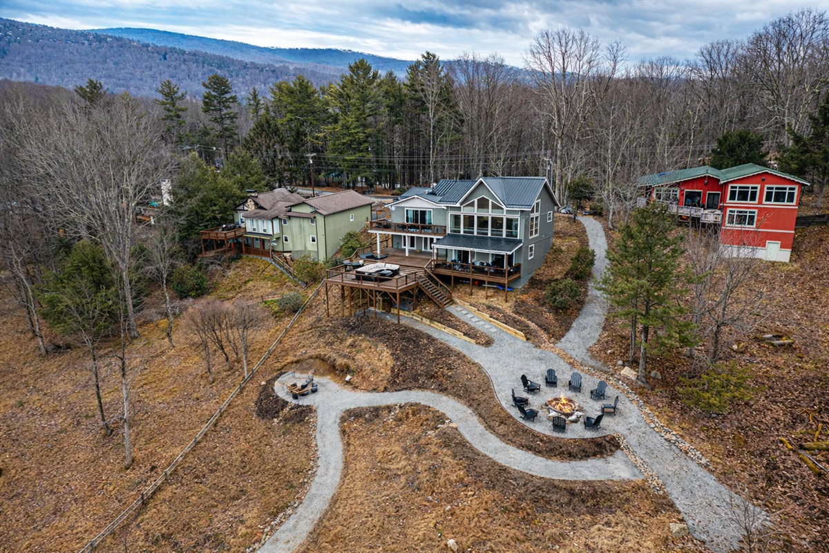 A backyard designed for both gathering and exploring.