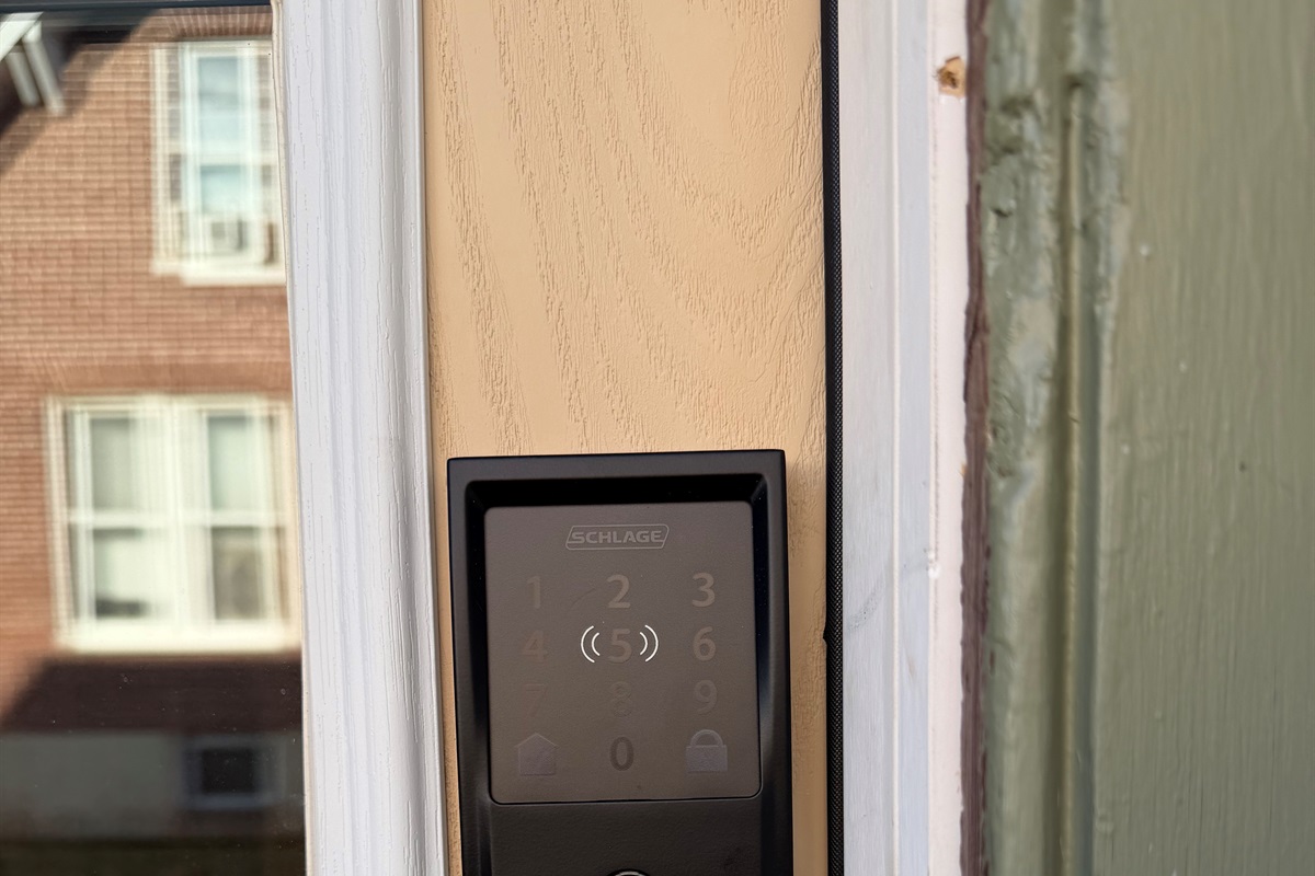 Side Door Entrance with Smart Lock