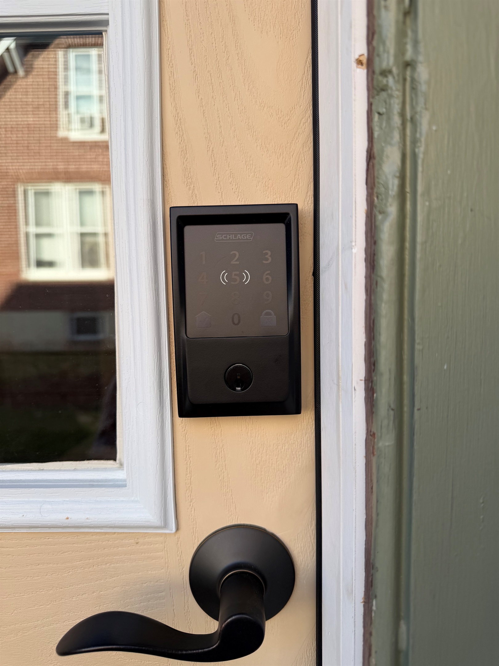 Side Door Entrance with Smart Lock