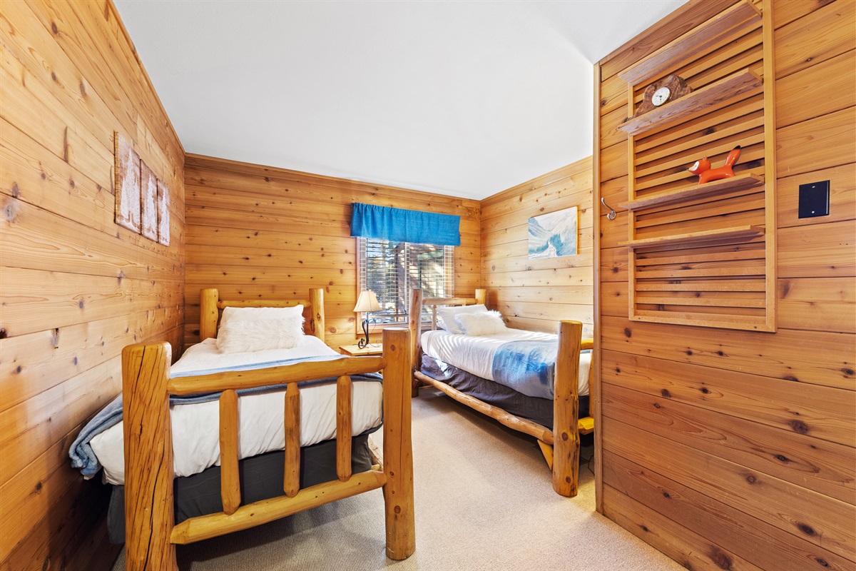 Bedroom #4 with two twin beds on main level