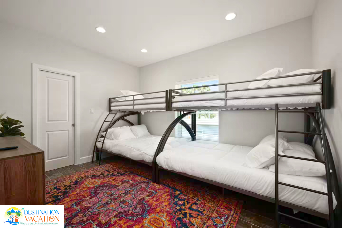 Fun bunk beds make family stays even more memorable.