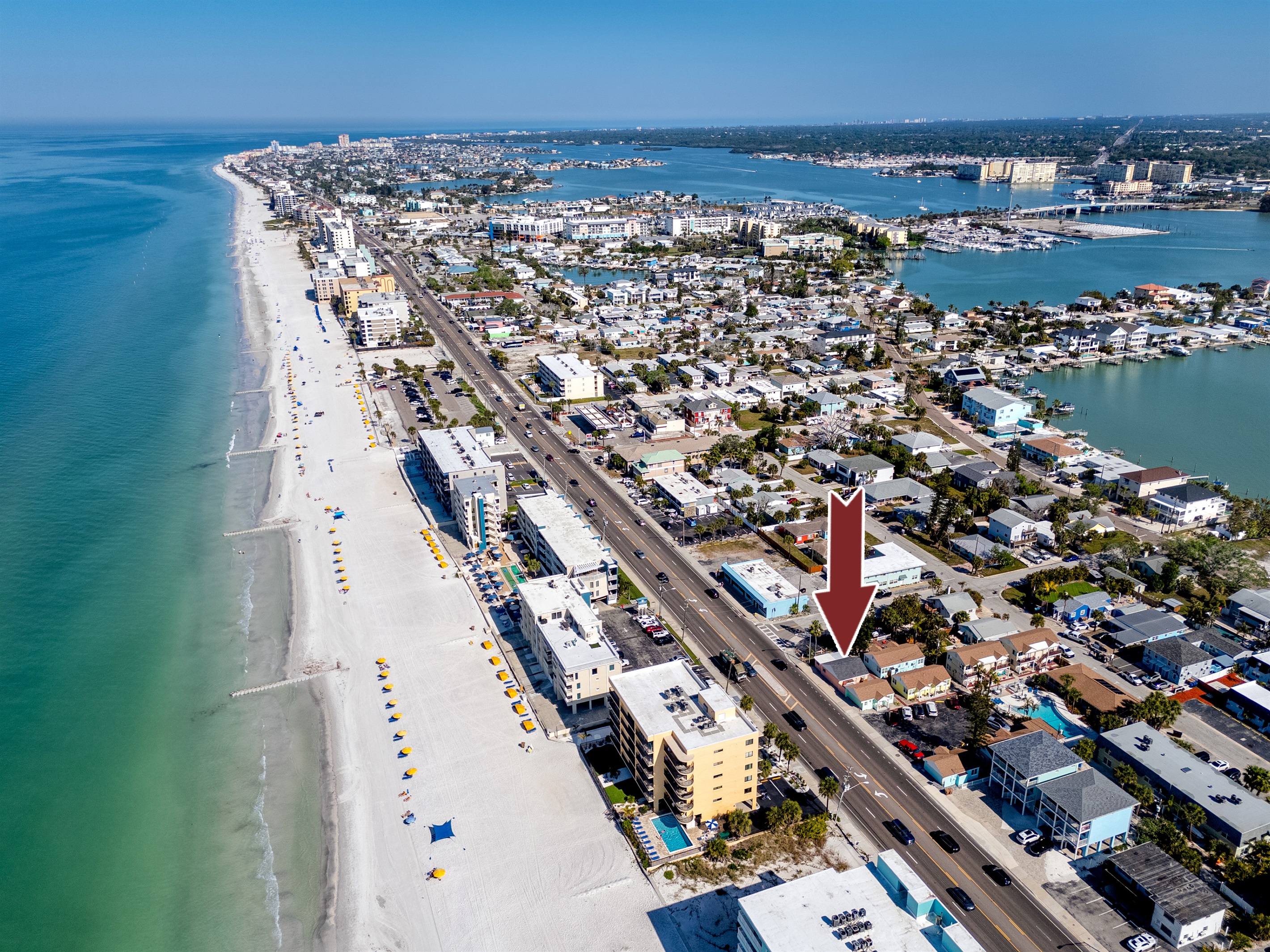 Located right on Gulf Blvd