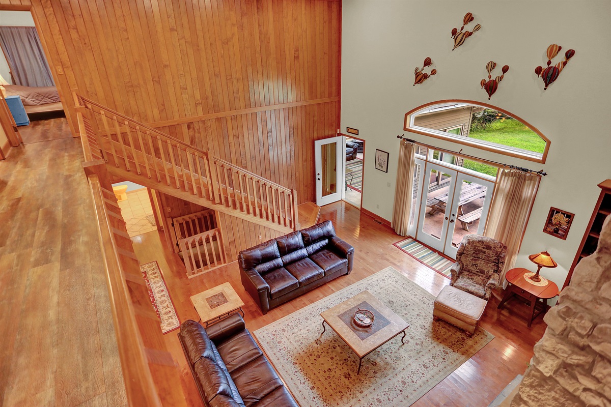 view from upstairs hallway
