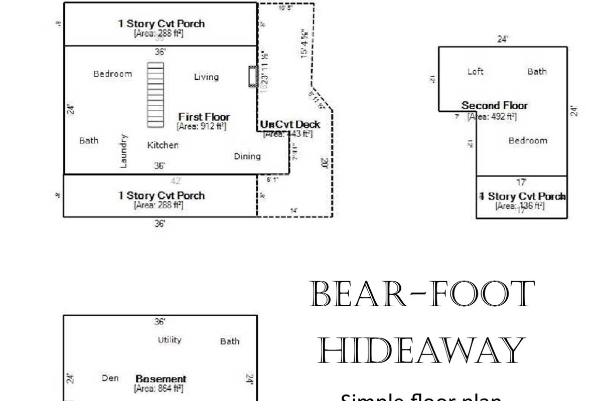 Floor Plan to see what's on each level!