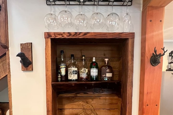 Bar…usually stocked with something to sip on.