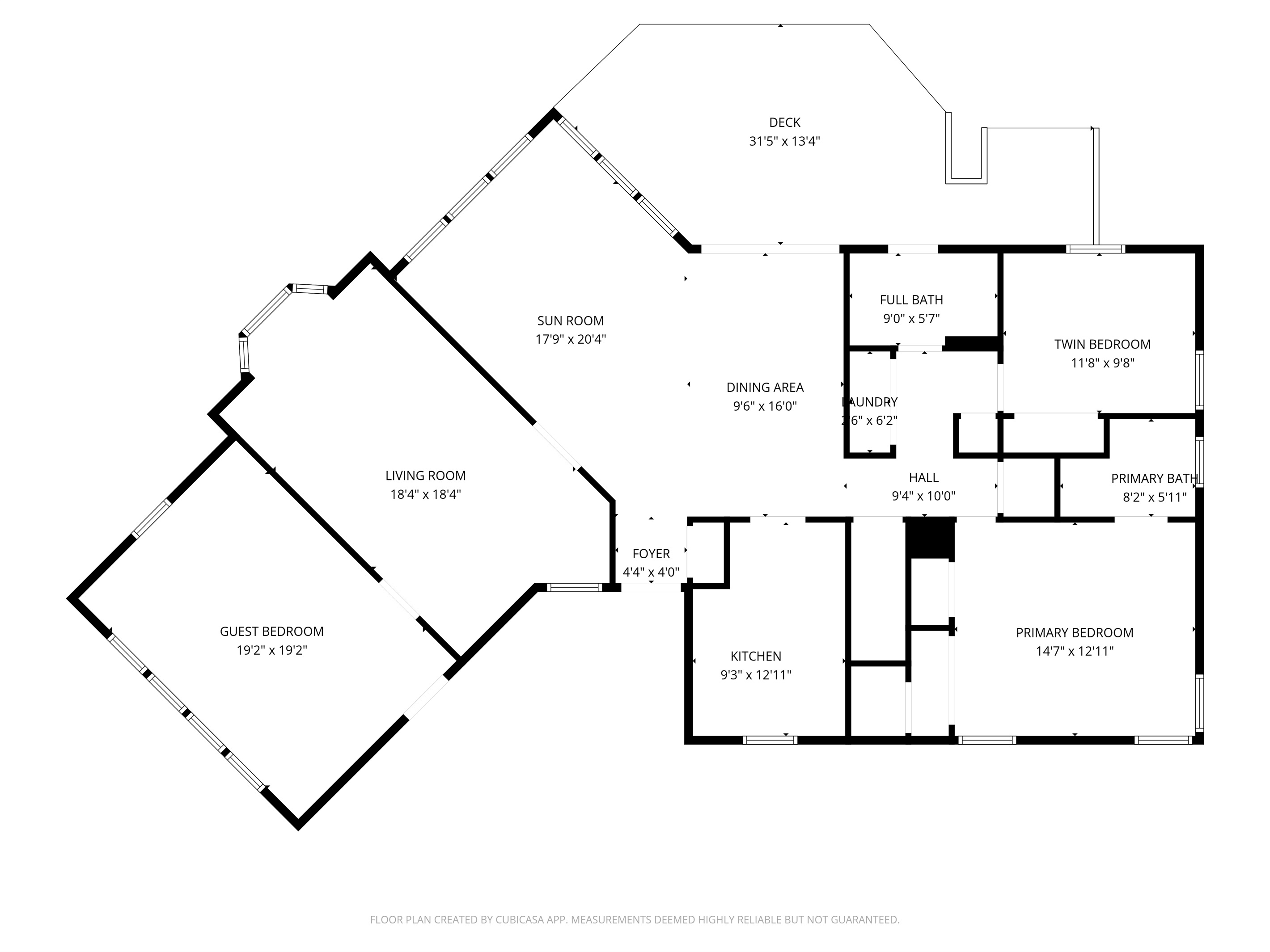 Master the layout of Northern Nest. Our professional floor plan highlights the unique split-wing design, massive lakeside sunroom, and the expansive 31-foot deck, ensuring your group has the perfect balance of social space and privacy.