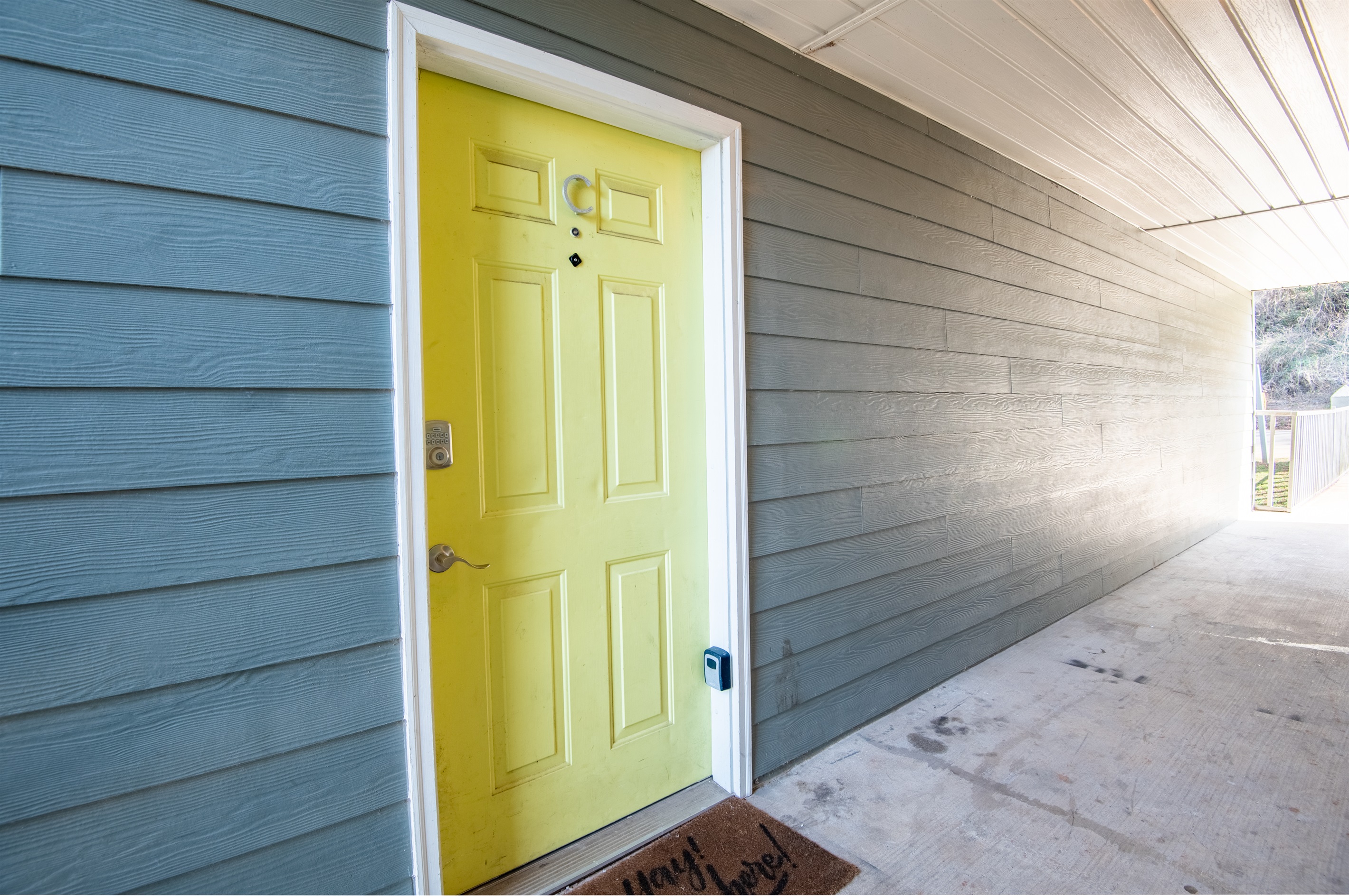 Welcome to Ridge Retreats Unit C! Your entry door is complete with a smart lock for simple and easy check-in.