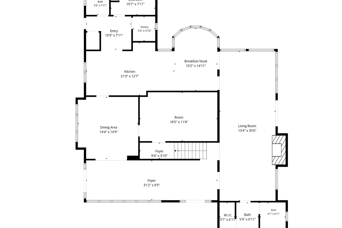 Floor plan showing the full layout and flow of the property.

