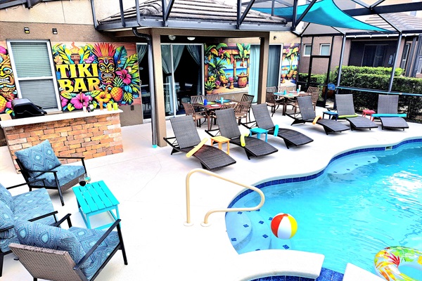 Large patio. Ample seating for everyone. Super fun vibe!
