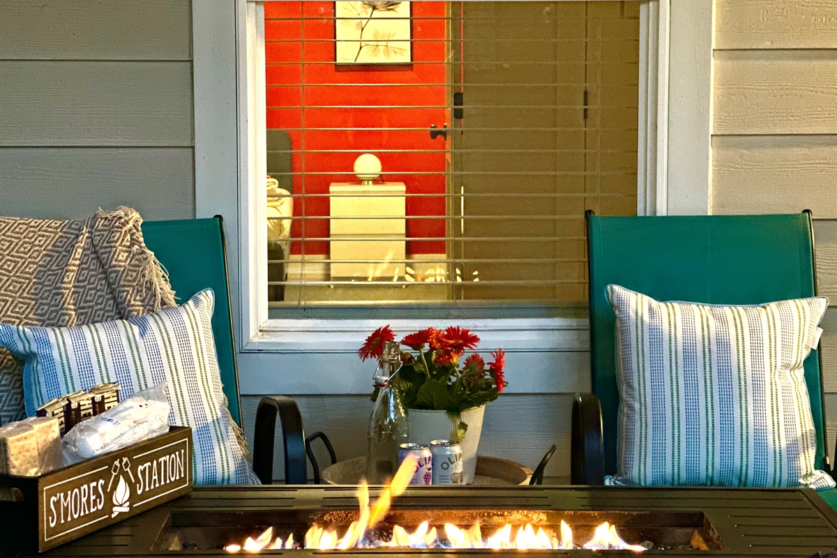 Enjoy a fun night around the fire and make s'mores with your loved ones.