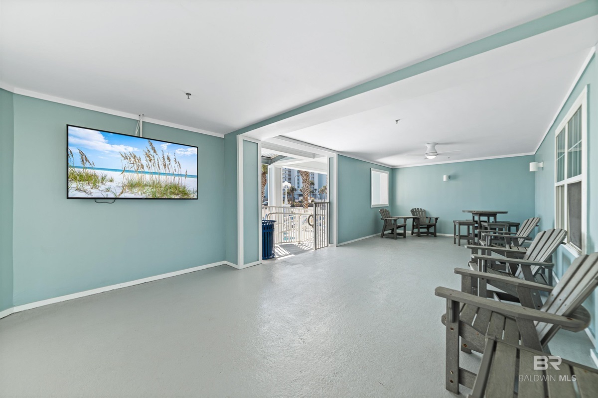 Pool Entry & Common Lounging Area