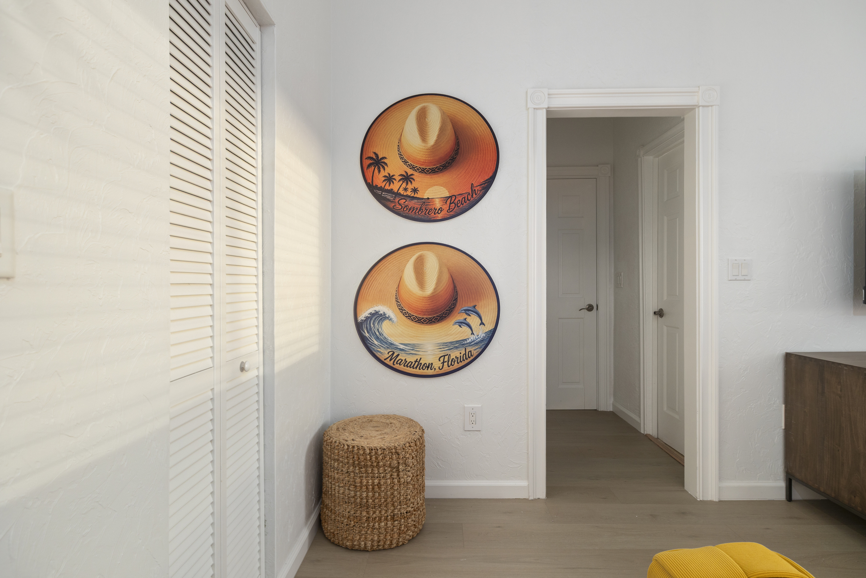 The sombrero bedroom with king sized bed and large desk.