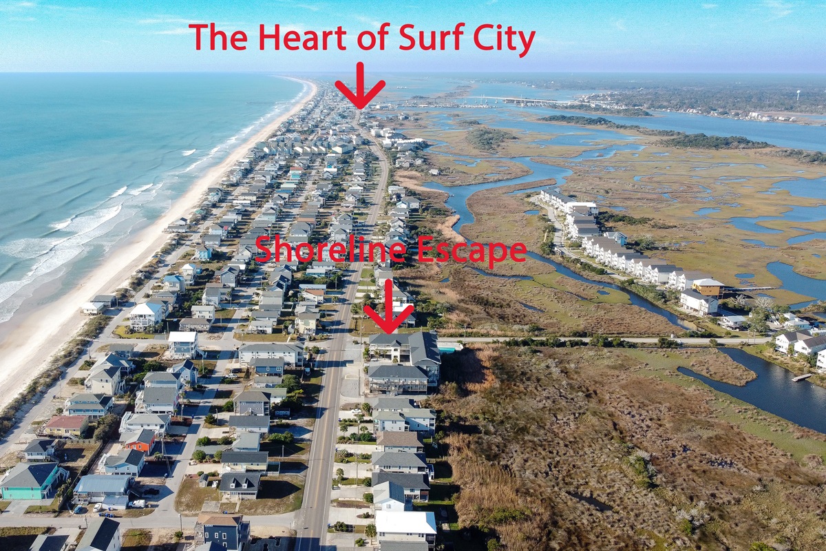 Our location within Surf City