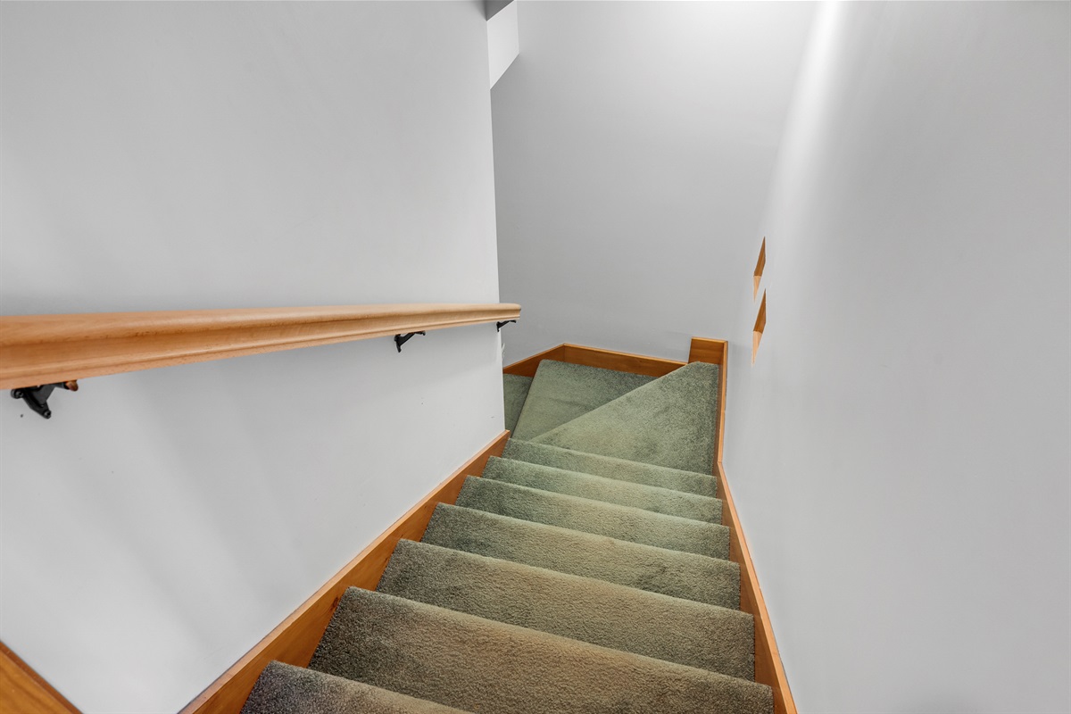 Stairs to finished lower level 