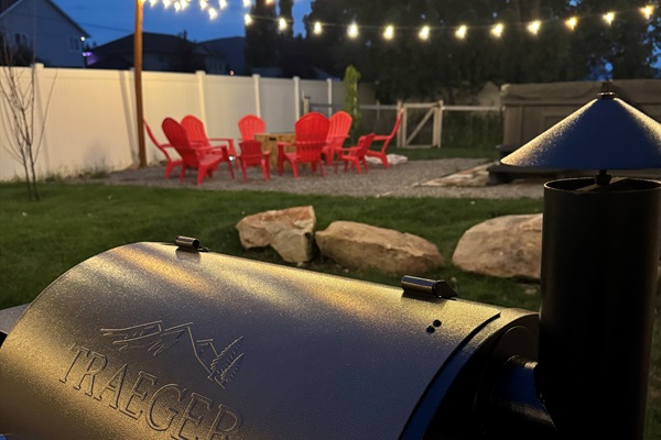 This is the perfect space to pull all the crew together, pop some protein on the Traeger, enjoy the firepit/hottub under the twinkling lights. Or, turn everything off to enjoy our gorgeous Dark Sky Community!