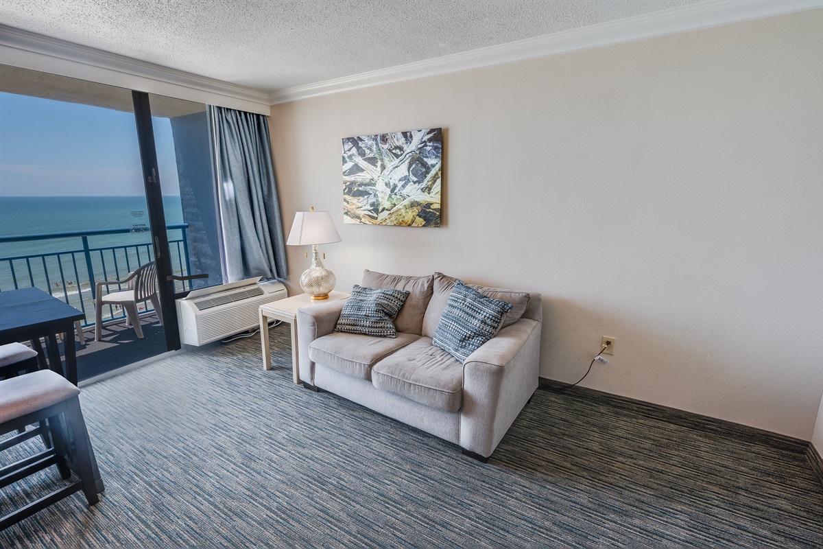Large Living Area with Amazing Views of the Ocean, Beautifully Decorated
