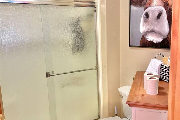 Master bathroom with walk in shower