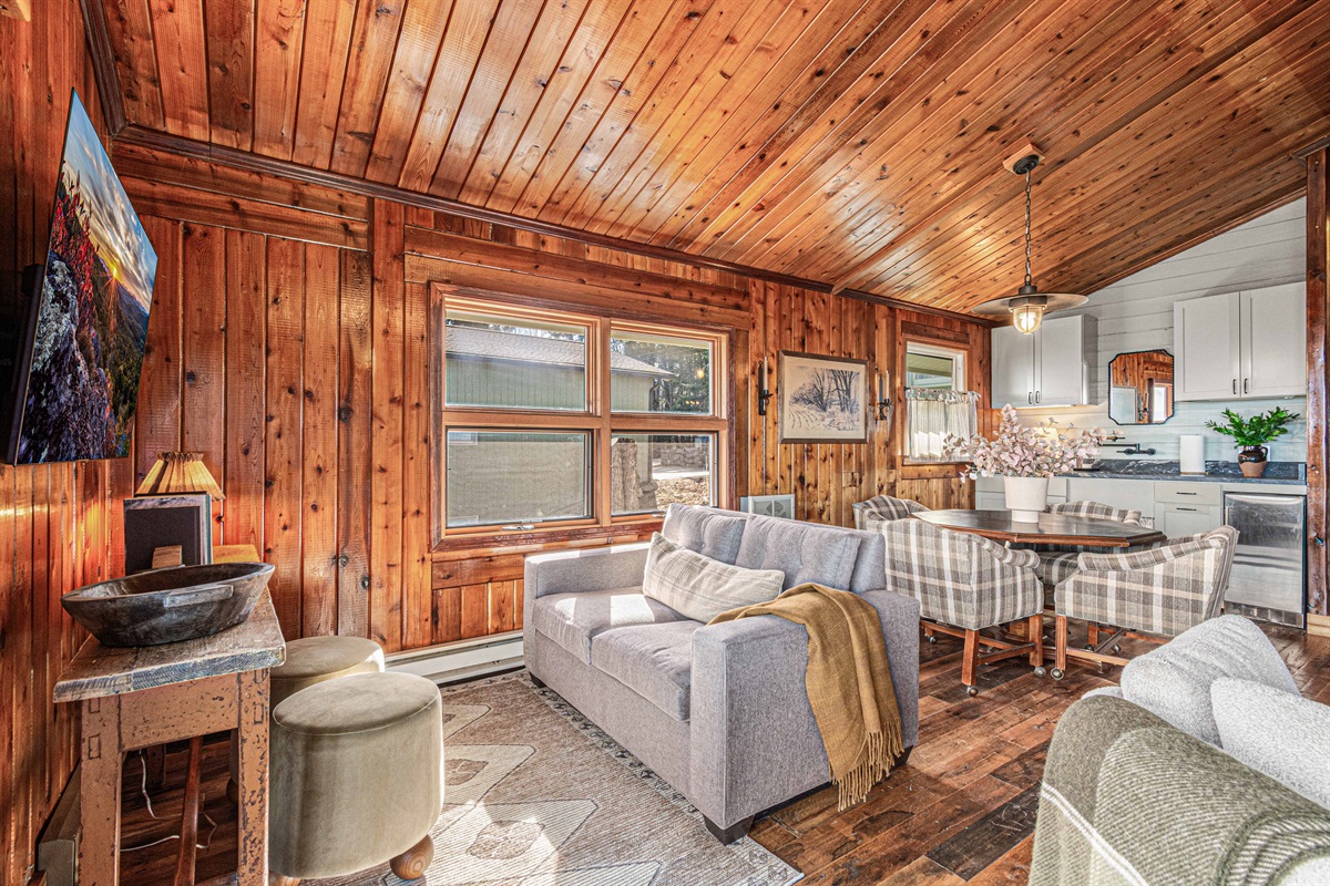 This tucked-away TV and gaming area was intentionally designed as a separate hangout—ideal for kids or quiet movie nights away from the main living space.