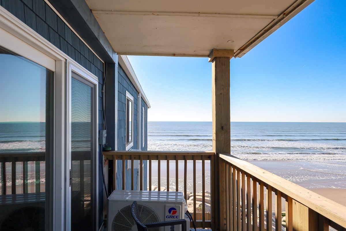 Large oceanfront balcony