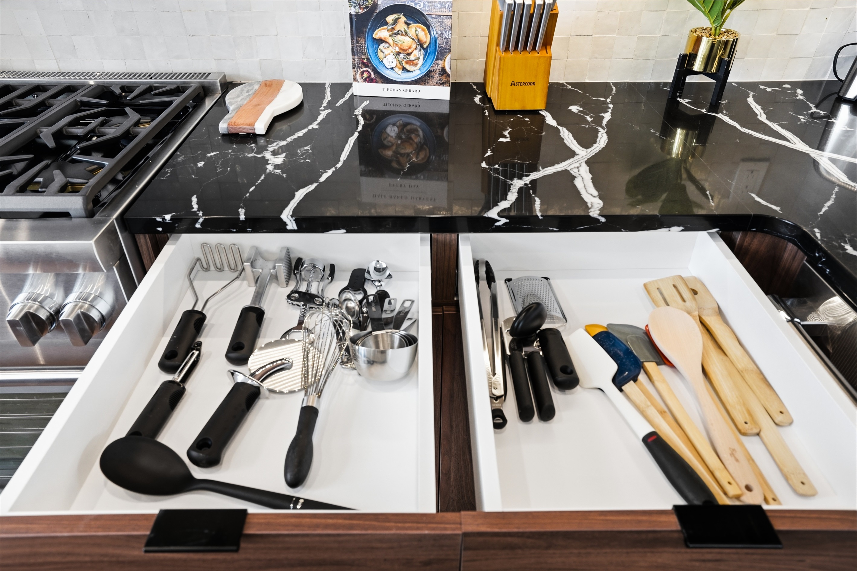 Fully Stocked Kitchen Drawers with Every Utensil You Need