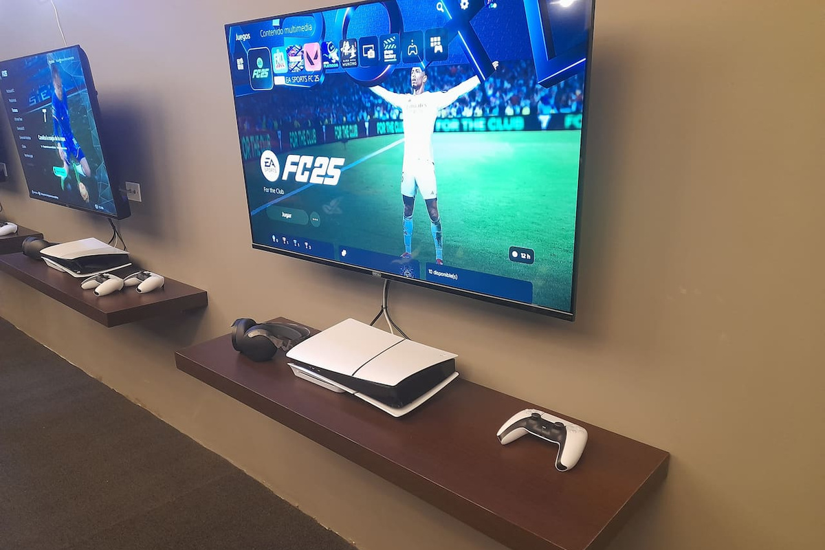 Whether you're into sports games or action, this gaming setup has you covered.