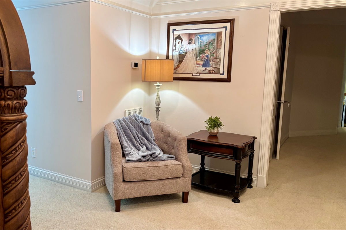 A great place to cozy up and read a book!