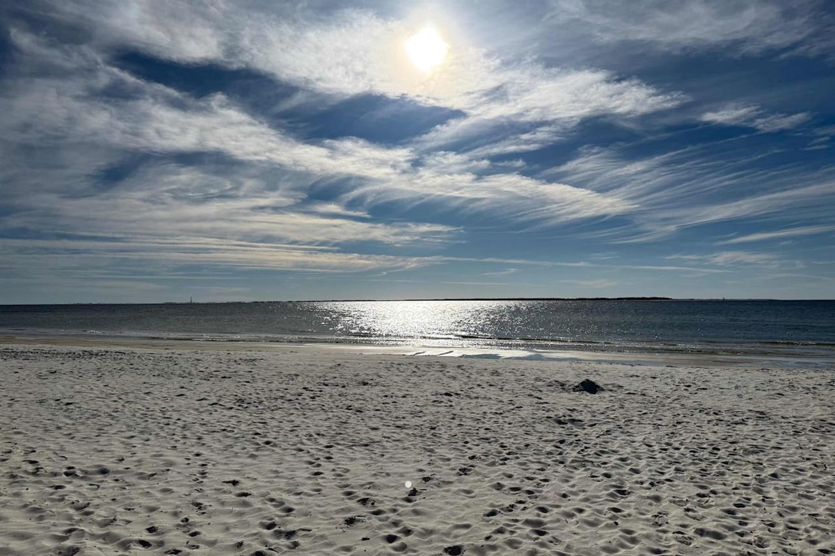 The white sands of scenic WindMark Beach