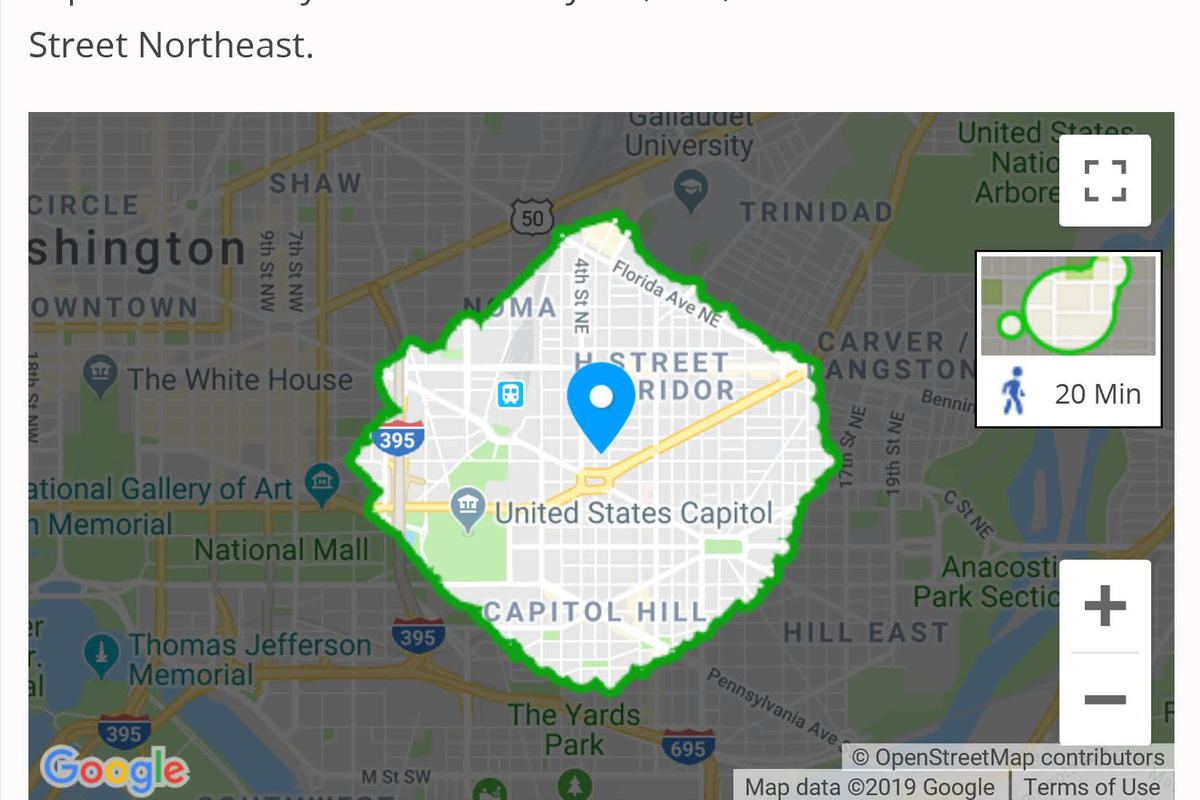 From museums to monuments, you're within a 20-minute walk of DC’s top sights—this map shows just how central your location really is.