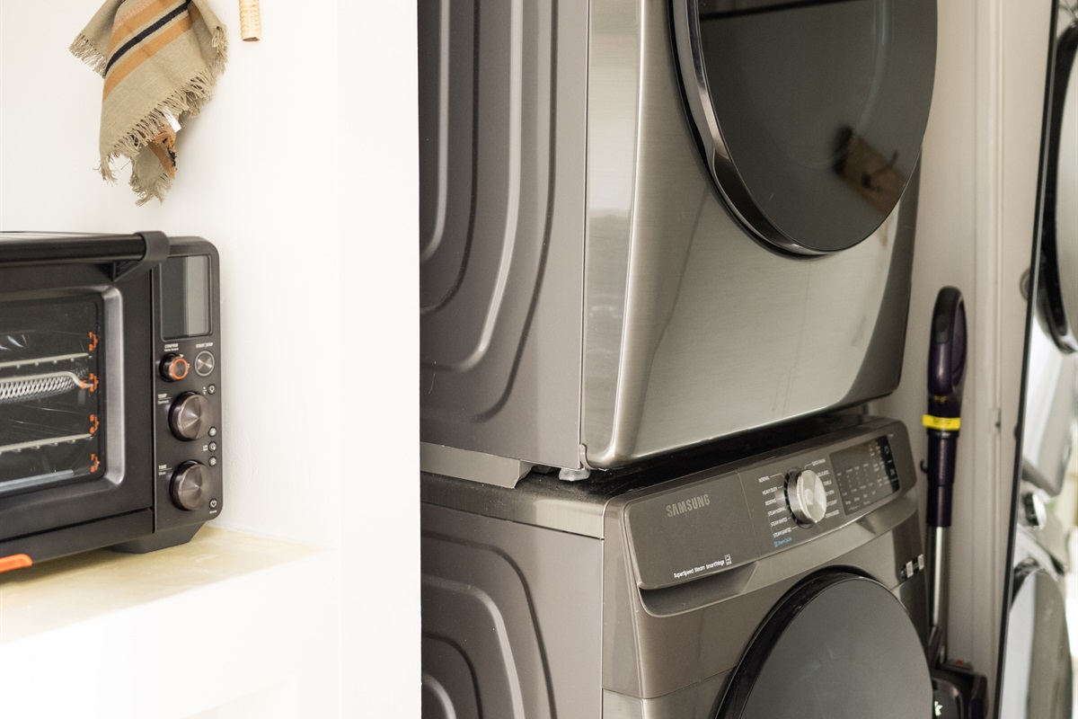 With access to two sets of washers and dryers, you will never end up with a laundry back up.