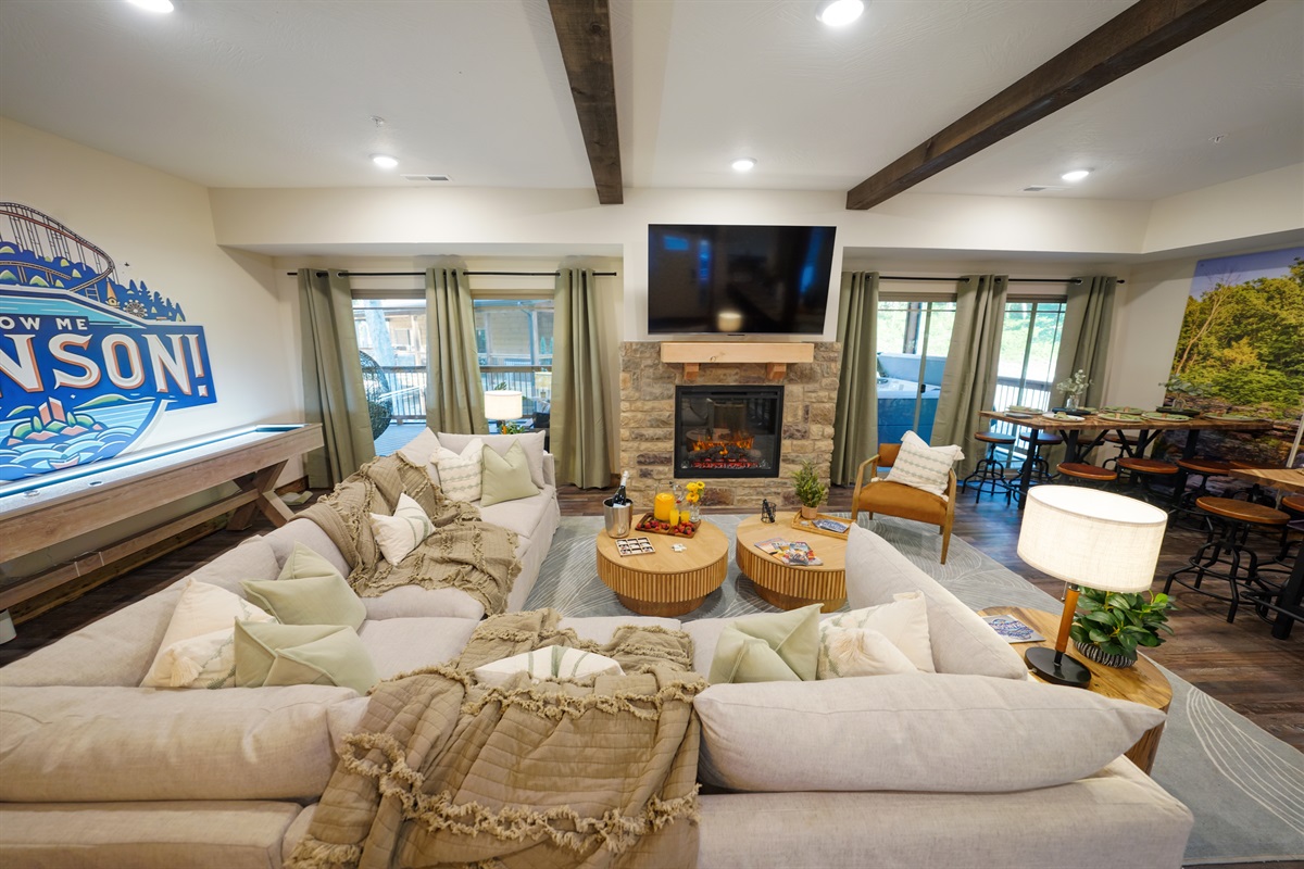 Play, Relax and Dine all in one large gathering area!