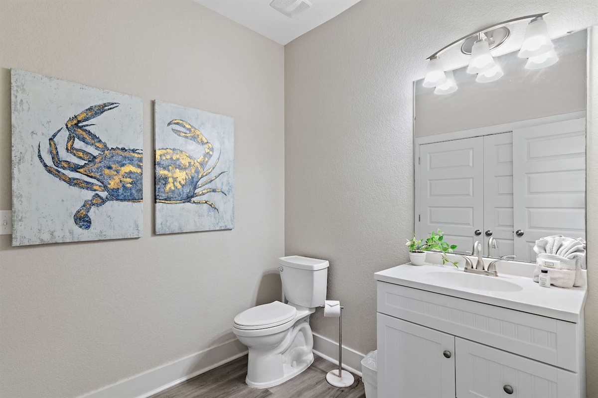 Bathroom #1: Private Bath (first floor)