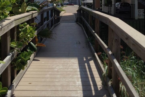 View when exiting the beach 